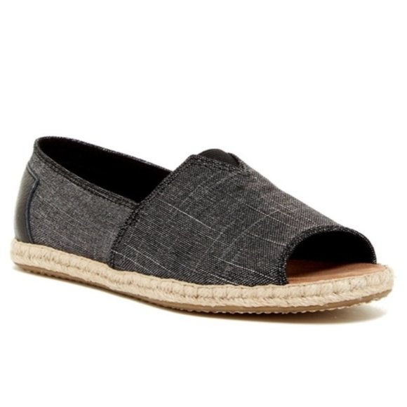 Toms Alpargata Open Toe Slip On Espadrille Size 7.5 - Picture 1 of 6